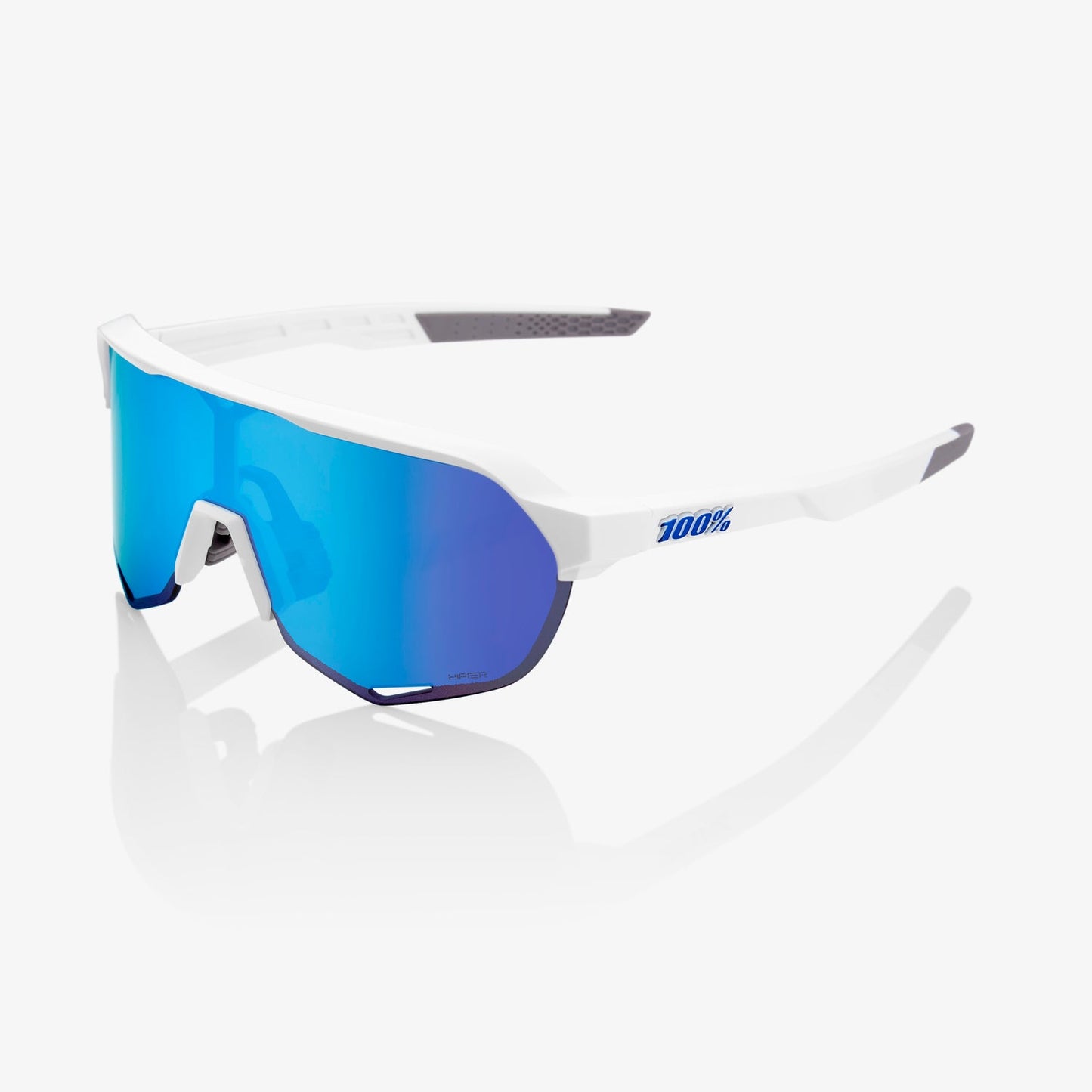 Matte White HiPER® Blue Multilayer Mirror Lens + Clear Lens Included