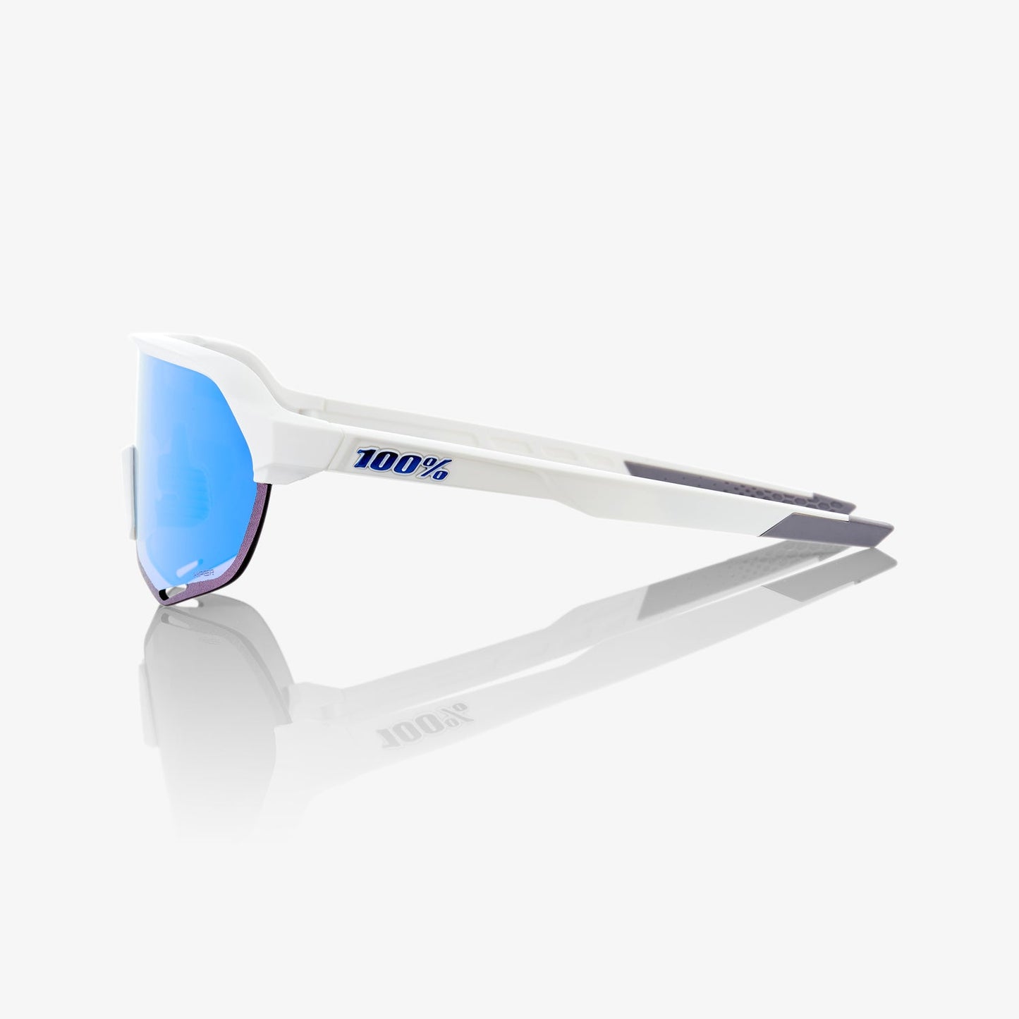 Matte White HiPER® Blue Multilayer Mirror Lens + Clear Lens Included