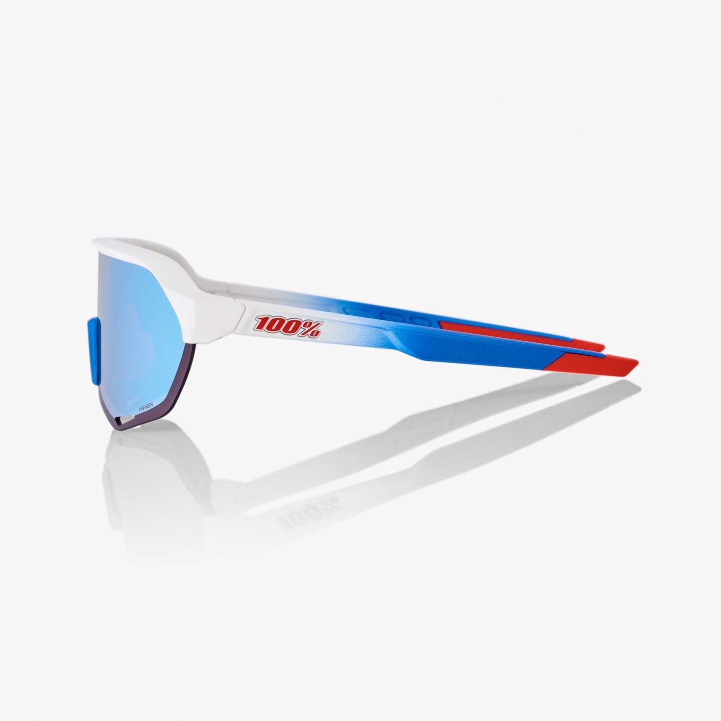 TotalEnergies Team Matte White / Metallic Blue HiPER® Blue Multilayer Mirror Lens