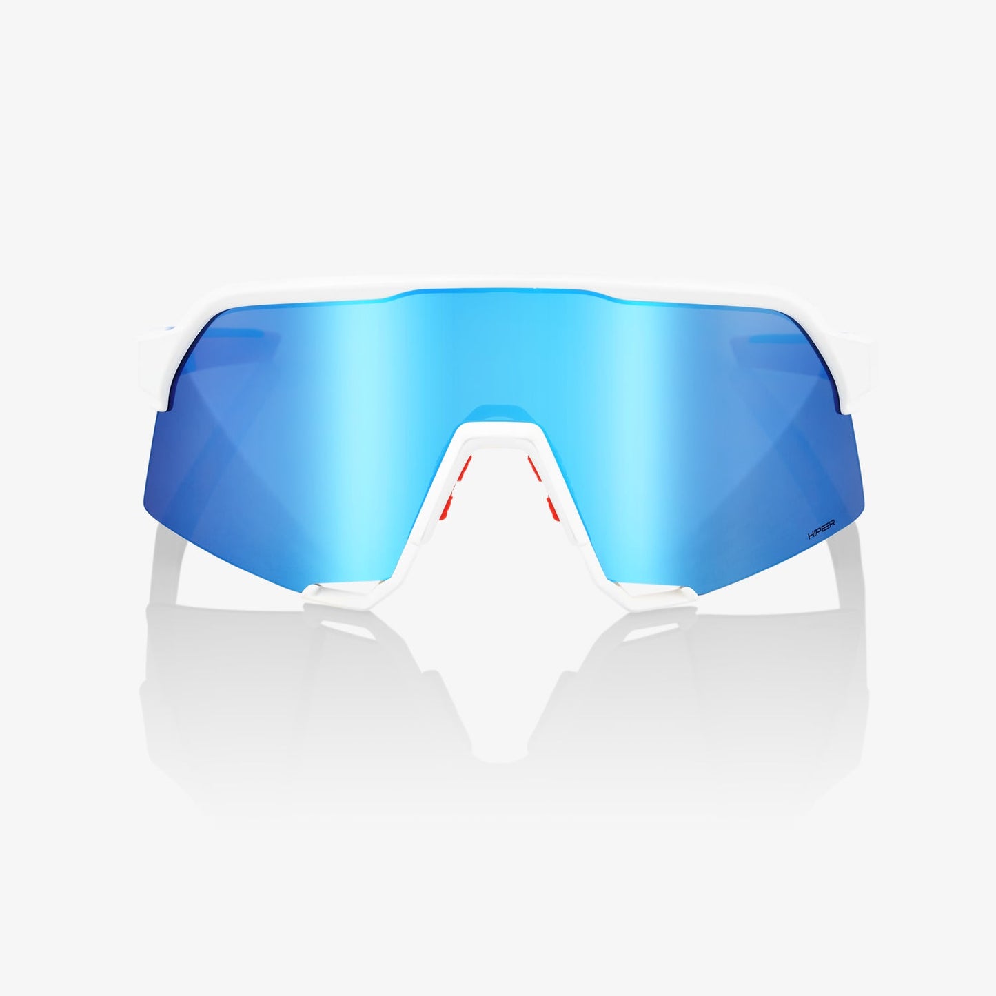 TotalEnergies Team Matte White / Metallic Blue HiPER® Blue Multilayer Mirror Lens